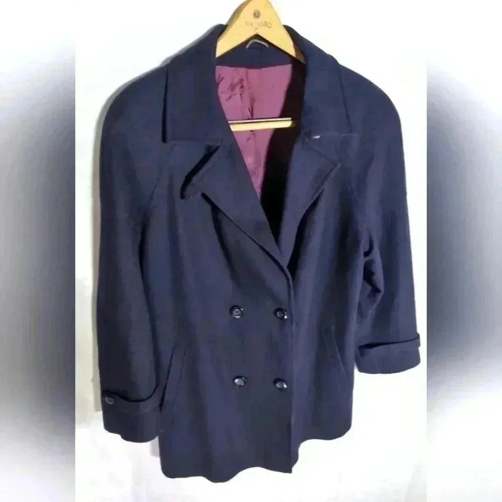 Julius James Pringle Cashmere blend Peacoat Blue sz 18 Scottish/English made